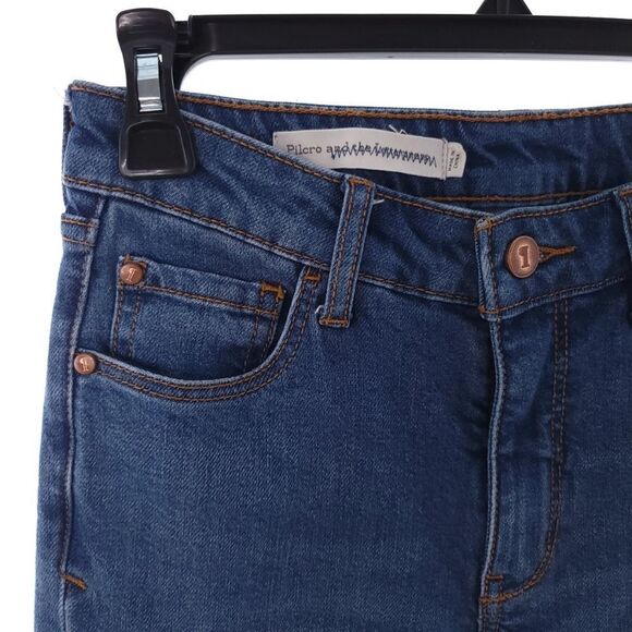 Pilcro and the Letterpress High Rise Flare Jeans Women's 25 Raw Hem OB712176 - Picture 4 of 8